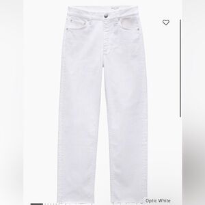 White Straight-Leg Jeans